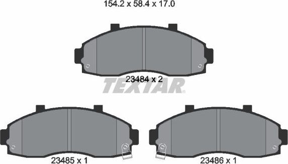 Тормозные колодки Textar. Артикул 2348401