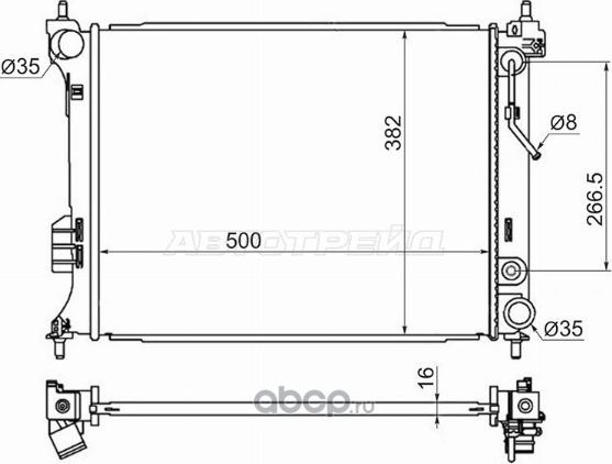 РАДИАТОР HYUNDAI I20 1.21.41.6 09- (SAT). Артикул HY0003I20