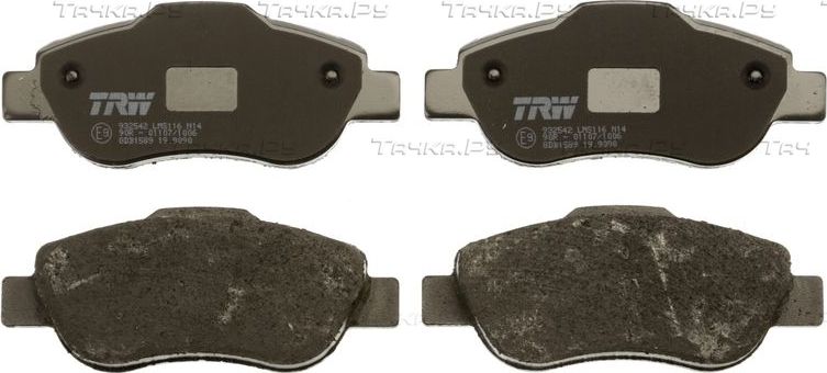 Тормозные колодки TRW COTEC. Артикул GDB1589