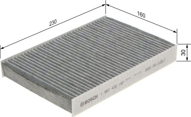 Салонный фильтр Bosch для Renault Clio II 1998-2013. Артикул 1 987 432 197
