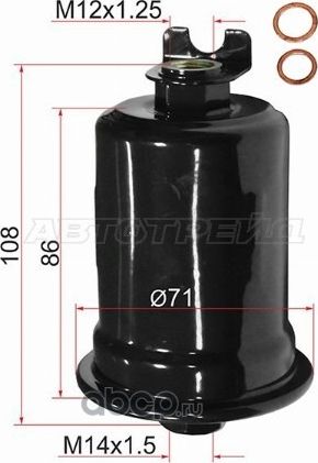 ФИЛЬТР ТОПЛИВНЫЙ TOYOTA CORONACARINA 34SFE 92- S (SAT). Артикул ST2330079355