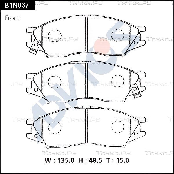 Тормозные колодки Advics. Артикул B1N037