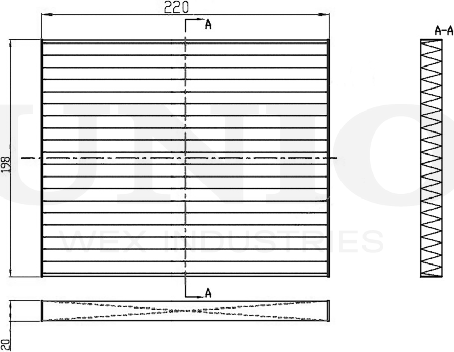 Фильтр салона (Unio). Артикул FLT-40107