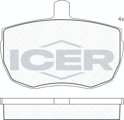 Тормозные колодки Icer передние для IVECO Daily I 1978-1988. Артикул 180230