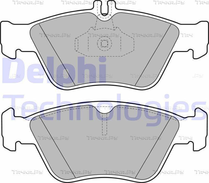 Тормозные колодки Delphi (Low-Metallic) передние для Mercedes-Benz E-Класс II (W210, S210) 1995-2003. Артикул LP1588