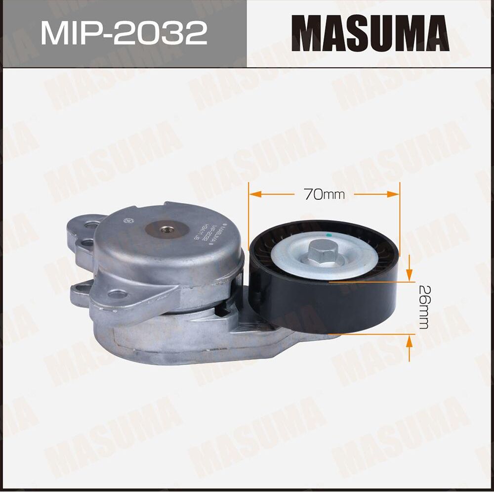Натяжной ролик (натяжитель) приводного клинового зубчатого ремня Masuma. Артикул MIP-2032