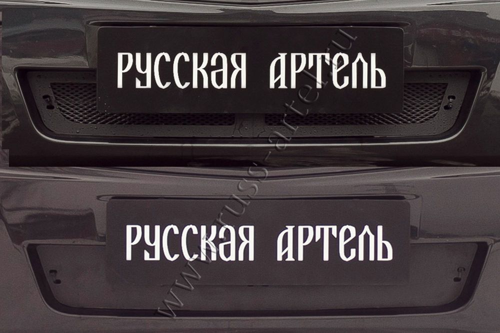 Защитная сетка и зимняя заглушка Русская Артель решетки переднего бампера для Chevrolet Cobalt II седан 2013-2015. Артикул SRC-134092