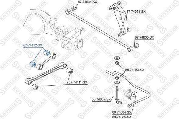 Сайлентблок переднего рычага подвески Stellox. Артикул 87-74112-SX