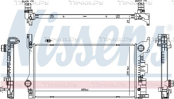 Радиатор охлаждения двигателя Nissens для Volvo V90 II 2016-2026. Артикул 606565