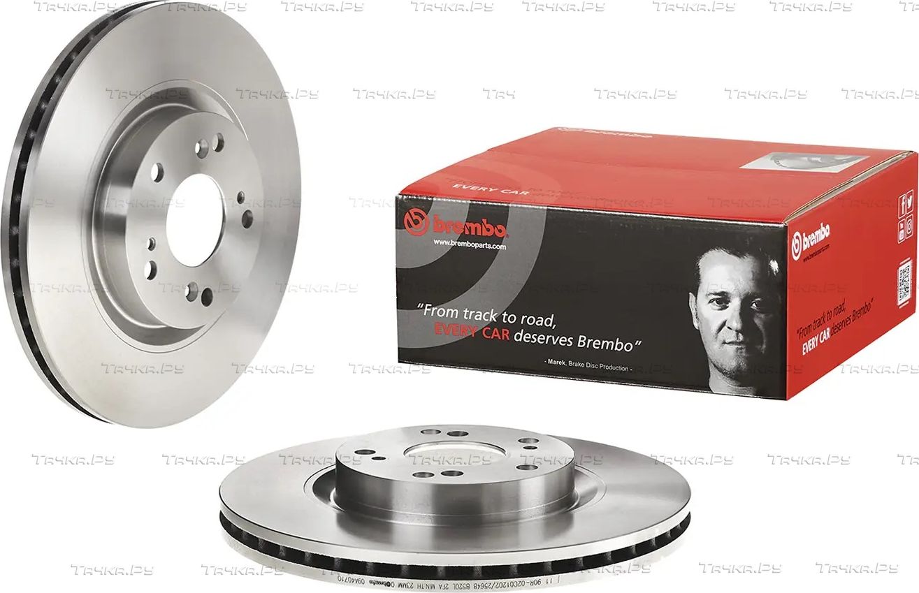 Тормозной диск Brembo передний для Honda CR-V II 2001-2007. Артикул 09.A407.10