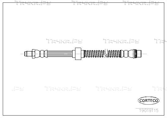 Тормозной шланг Corteco передний передний для Peugeot 407 2004-2005. Артикул 19019115