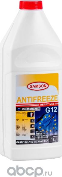 Антифриз G12 SAMSON EU-Standard готовый (желтый) 1кг carboxylate Samson. Артикул 803351