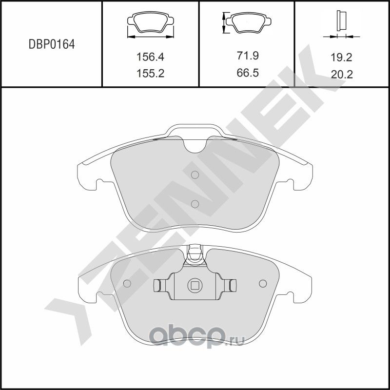 Колодки тормозные дисковые передние FORD GALAXY 06-15 MONDEO 07-15 (Zennek). Артикул DBP0164