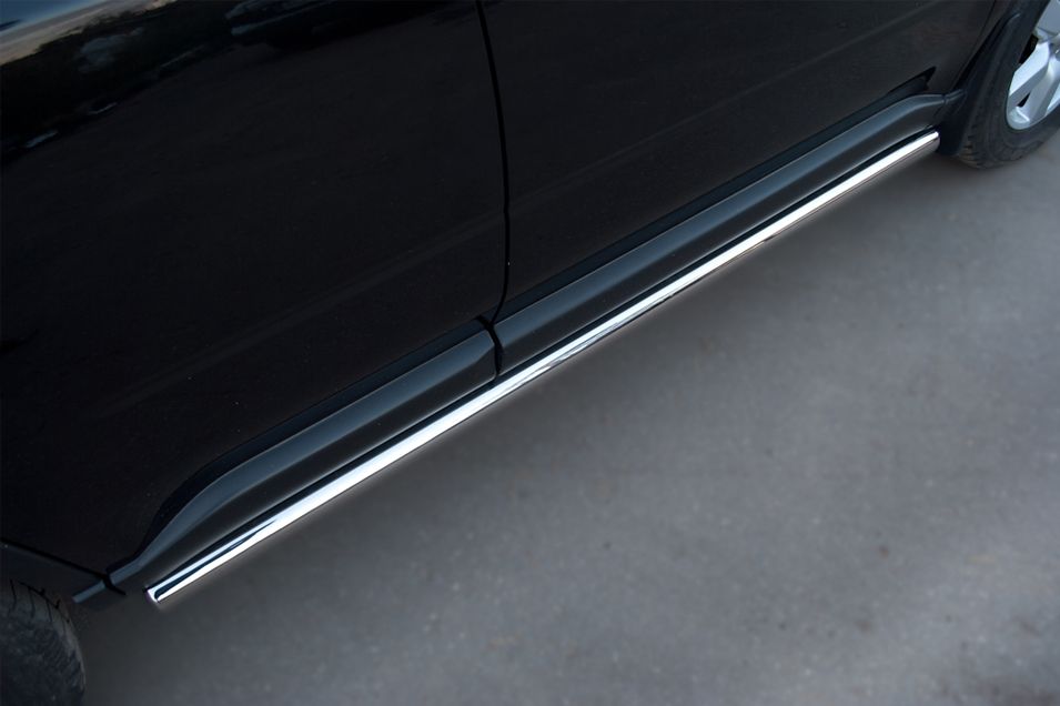 Защита порогов RusStal труба d63 (вариант 3) для Nissan X-Trail T31 2011-2014. Артикул NXT-0100903