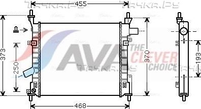 Радиатор охлаждения двигателя AVA ** CLEVER FIT **. Артикул FD2372