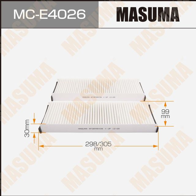 Фильтр салона (Masuma). Артикул MC-E4026