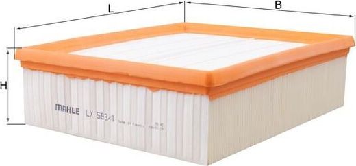 Воздушный фильтр Mahle. Артикул LX 593/1