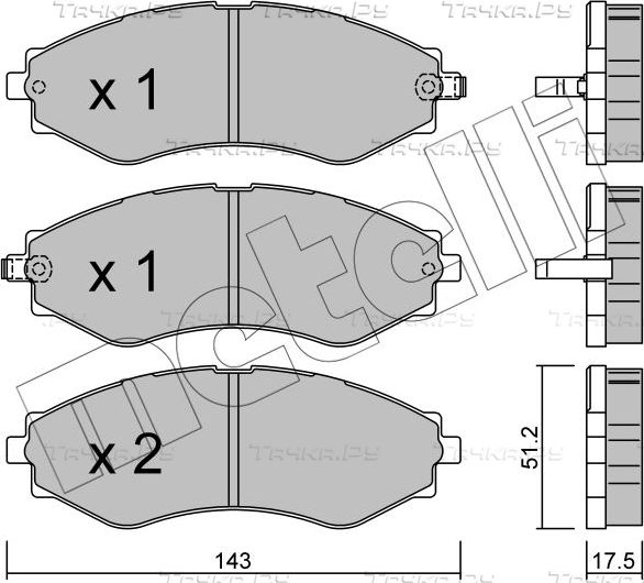 Тормозные колодки Metelli передние для Chevrolet Evanda 2005-2006. Артикул 22-0509-0