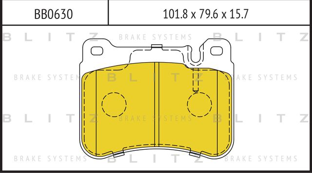 Колодки тормозные дисковые передние (Blitz). Артикул BB0630