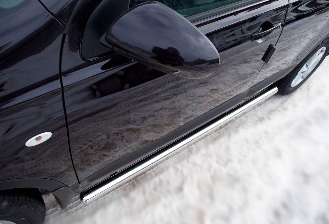 Защита порогов RusStal труба d63 (вариант 3) для Nissan Qashqai I 2010-2013. Артикул QNT-0007753