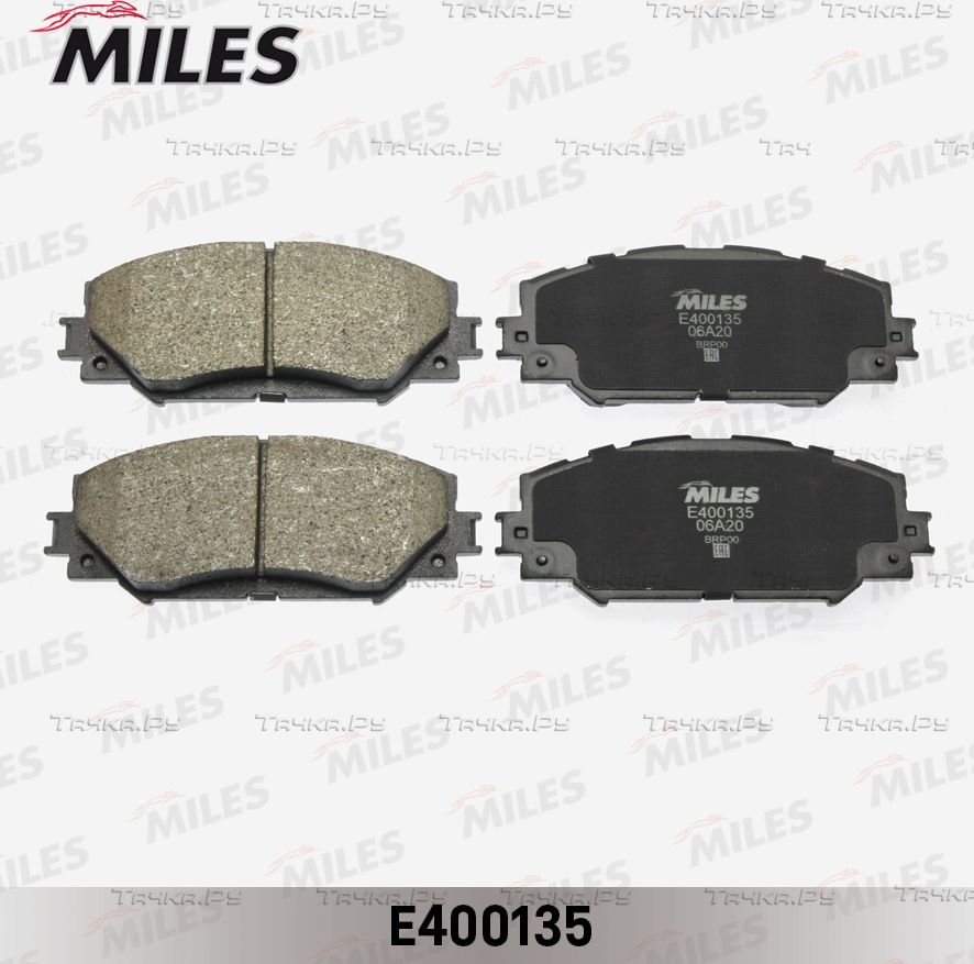 Тормозные колодки Miles (Low-Metallic) передние для Toyota Matrix II (E140) 2008-2014. Артикул E400135