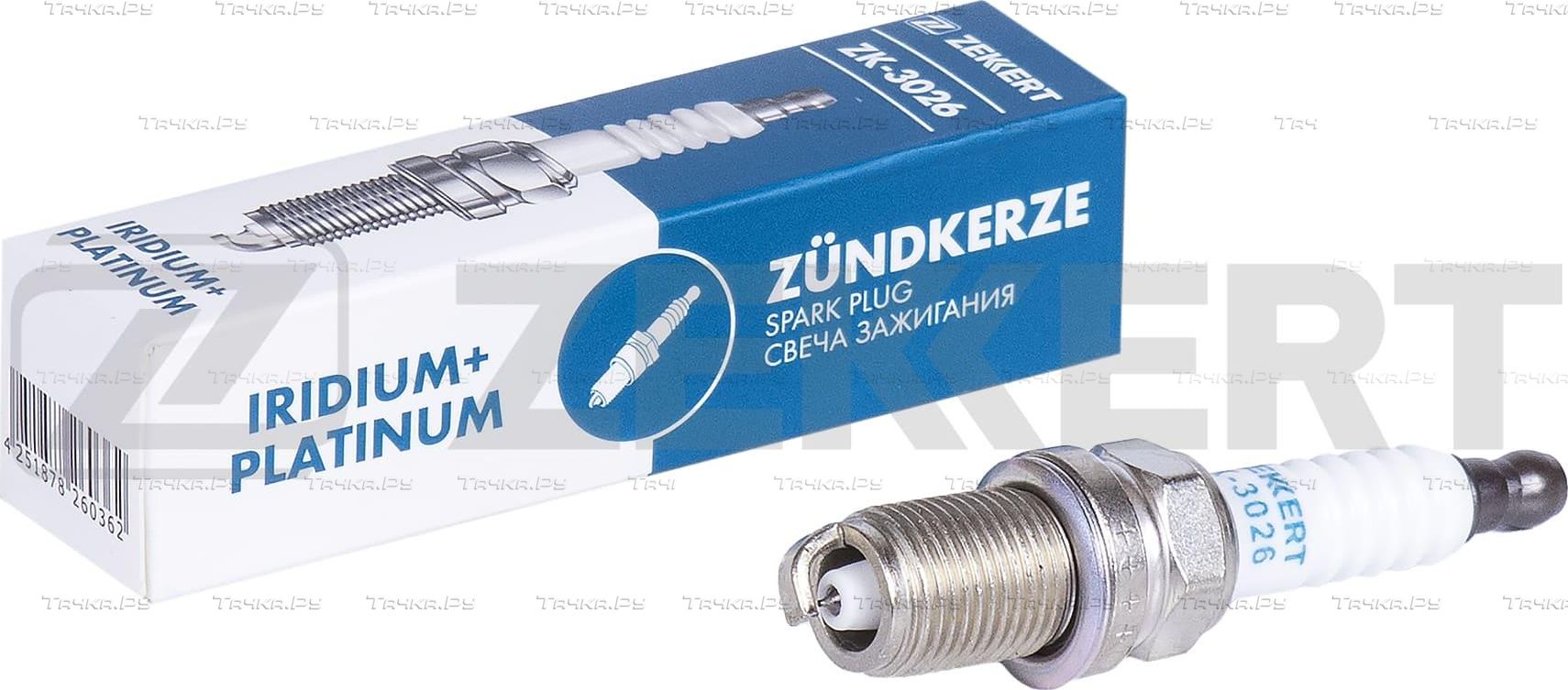 Свеча зажигания Zekkert для SEAT Exeo 2008-2010. Артикул ZK-3026