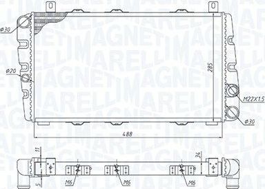 Радиатор охлаждения двигателя Magneti Marelli. Артикул 350213189700