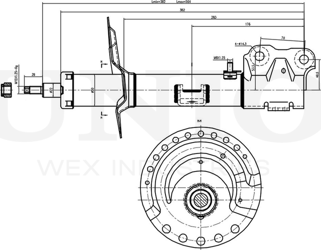 Амортизатор подвески (Unio). Артикул SAB-10270