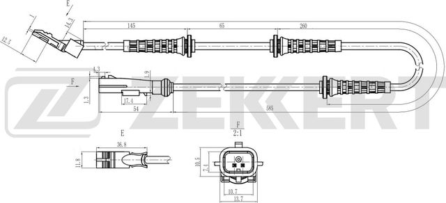 Датчик ABS Zekkert передний для Dacia Logan I 2004-2012. Артикул SE-6179