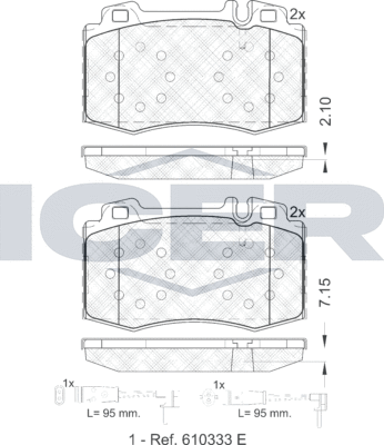 Тормозные колодки Icer. Артикул 181389-203