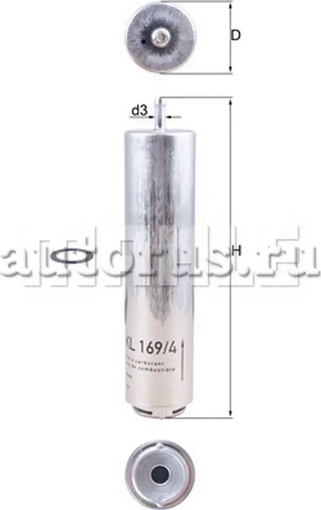Фильтр топливный (Mahle/Knecht). Артикул KL169
