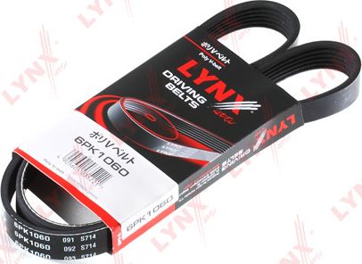 Приводной ремень поликлиновой LYNXauto. Артикул 6PK1060