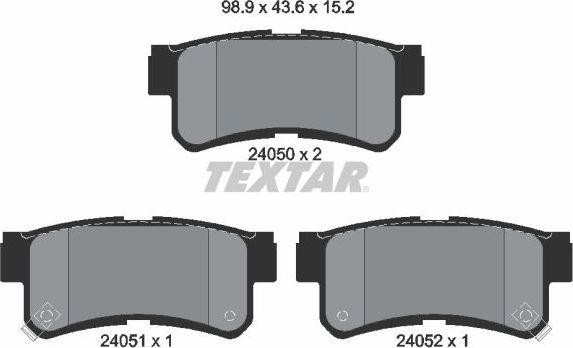 Тормозные колодки Textar. Артикул 2405001