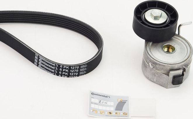 Приводной ремень поликлиновой с роликами (комплект) ContiTech. Артикул 6PK1270K1