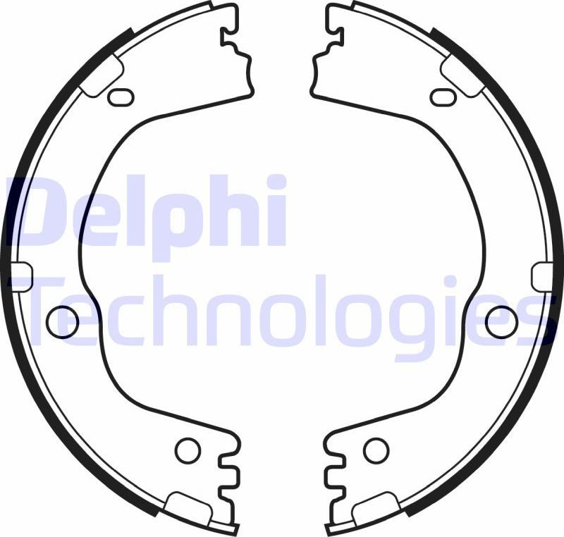 Тормозные колодки (стояночная тормозная система) Delphi. Артикул LS2081