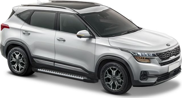Пороги алюминиевые Rival Bmw-Style круг для Kia Soul III 2019-2026. Артикул D180AL.2805.1