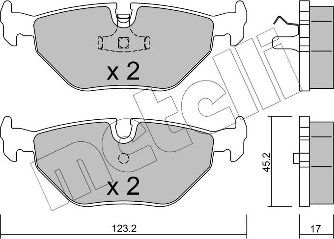 Тормозные колодки Metelli. Артикул 22-0180-0