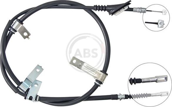 Трос ручника (тросик ручного тормоза) ABS задний левый для Kia Magentis II 2005-2010. Артикул K14052