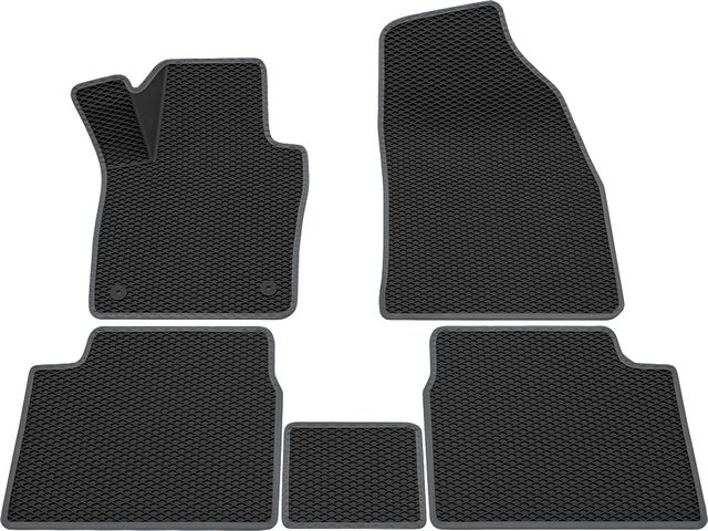 Коврики Rezkon 3D EVA Ромб резиновые для салона Toyota Corolla E150 2007-2013 Серый кант. Артикул 9234015102