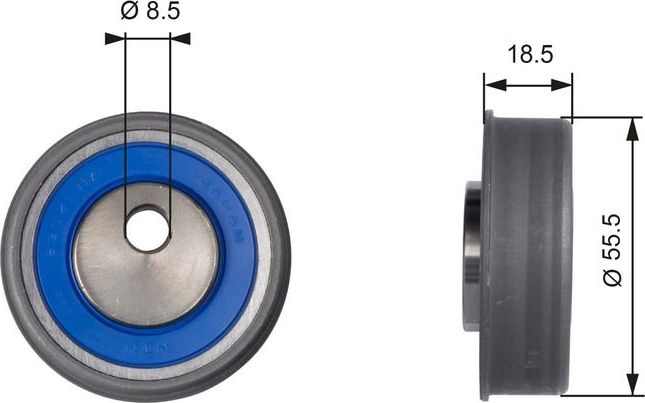 Натяжной ролик (натяжитель) ремня ГРМ Gates PowerGrip®. Артикул T41038
