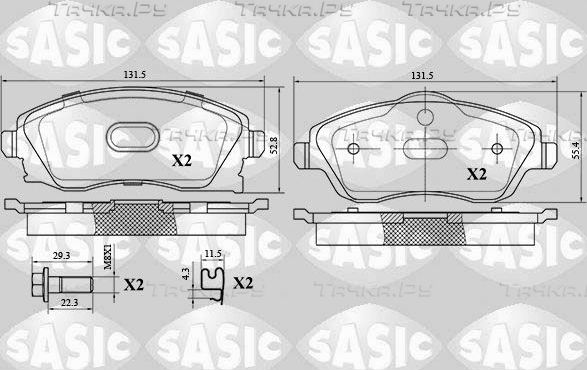 Тормозные колодки Sasic. Артикул 6216024