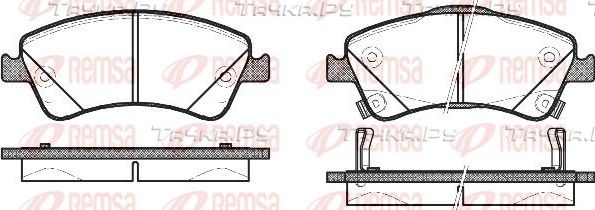 Тормозные колодки Remsa передние для Toyota Corolla E140, E150 2006-2014. Артикул 1341.02