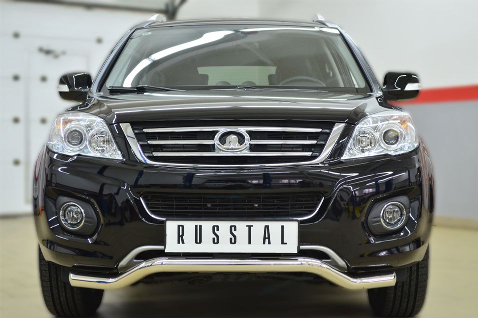 Защита RusStal переднего бампера d63 (секции) волна для Great Wall Hover H6 2013-2017. Артикул GH6Z-001625