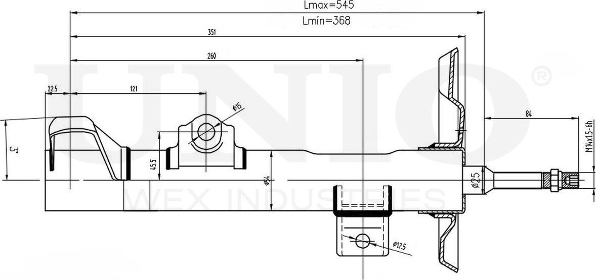 Амортизатор подвески (Unio). Артикул SAB-10614