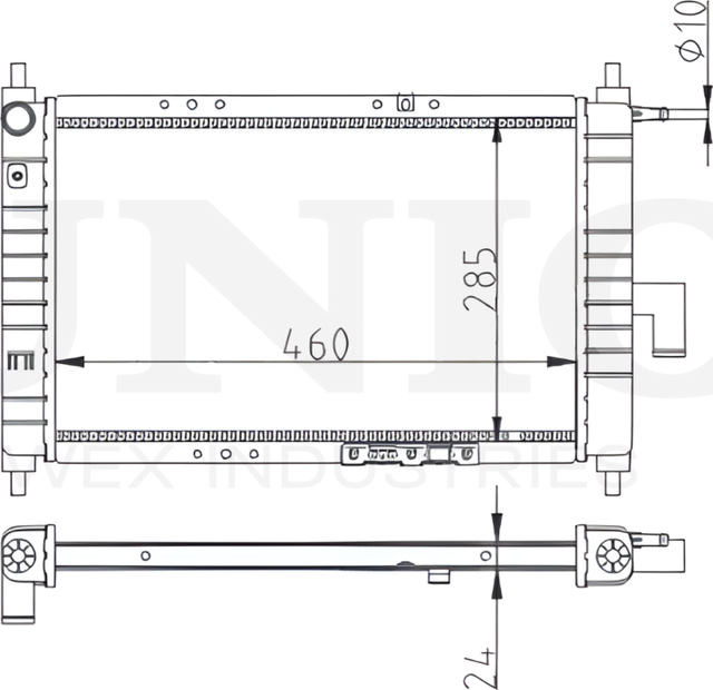 Радиатор двигателя (Unio). Артикул RAD-10002