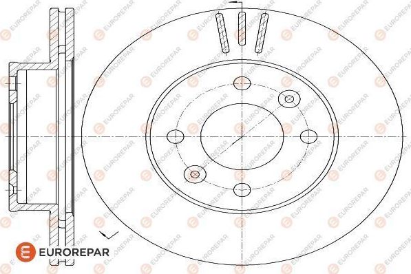 Тормозной диск Eurorepar передний для Kia Picanto I 2004-2011. Артикул 1618870480