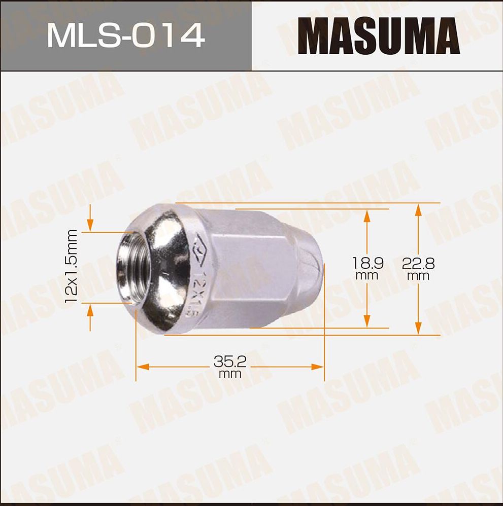 ГАЙКА МЕТАЛЛИЧЕСКАЯ Masuma. Артикул MLS-014