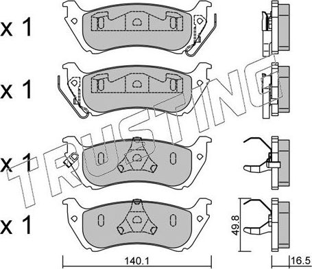 Тормозные колодки Trusting. Артикул 586.0
