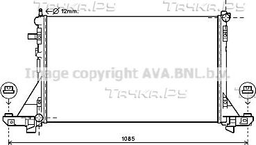 Радиатор охлаждения двигателя AVA для Renault Master III 2010-2026. Артикул RTA2560