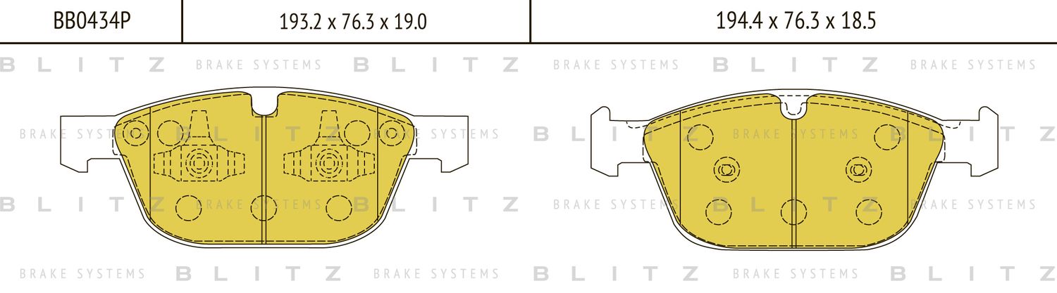 Колодки тормозные VOLVO XC60 08- перед. (Blitz). Артикул BB0434P